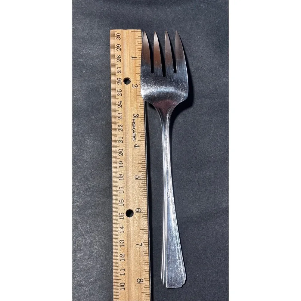 Simeon L. George H. Rogers Company Oneida Serving Fork Silver Plate Vintage 40s